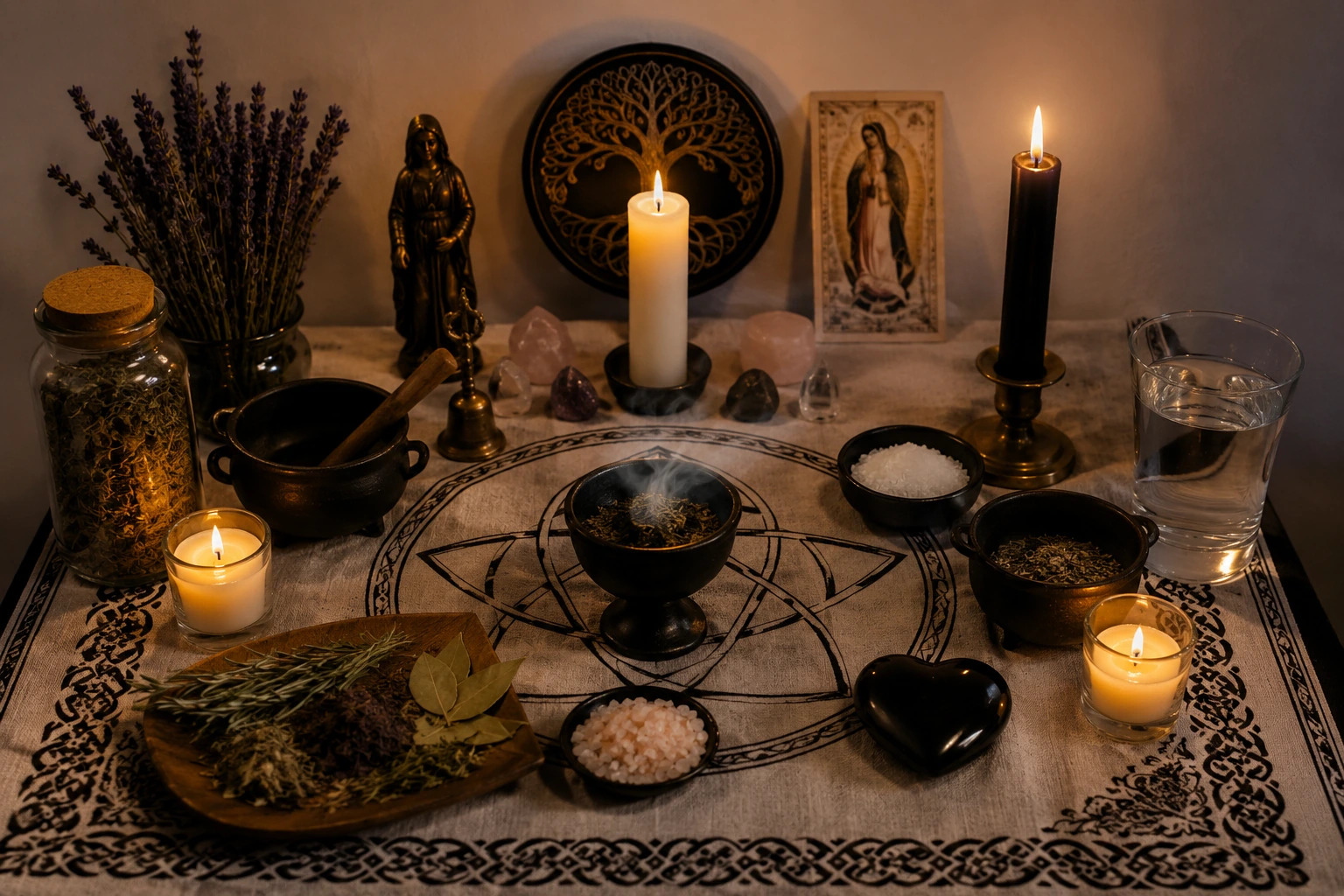 Portada visual del curso Elementos importantes en un ritual. El altar.